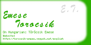 emese torocsik business card